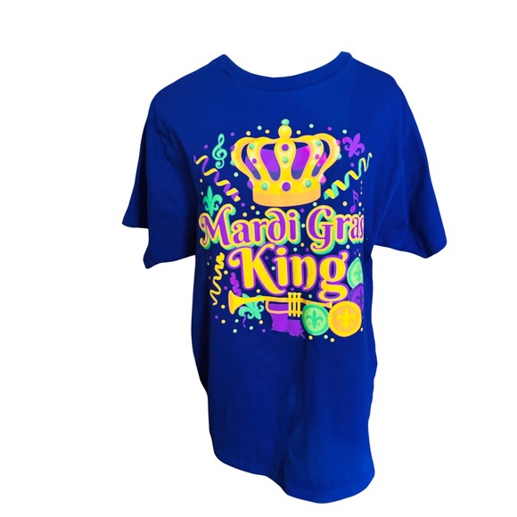 Other - Mardi Gras King‎ Crown Trumpet T Shirt purple  size L